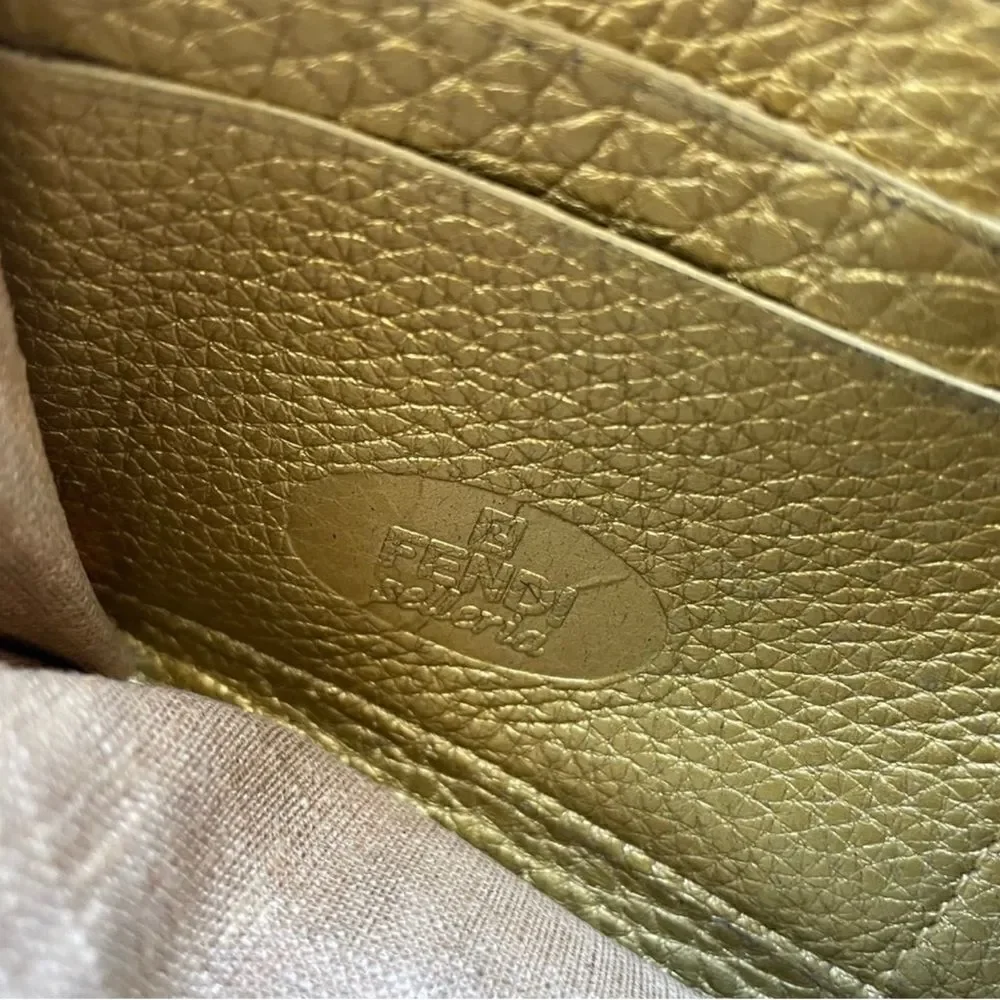 Fendi- Zip Around Wallet- Gold